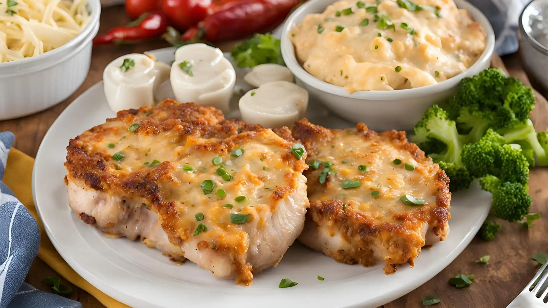 Shake and Bake Pork Chops: A Quick and Delicious Dinner Idea 1 Delicious shake and bake pork chops served on a plate with fresh parsley
