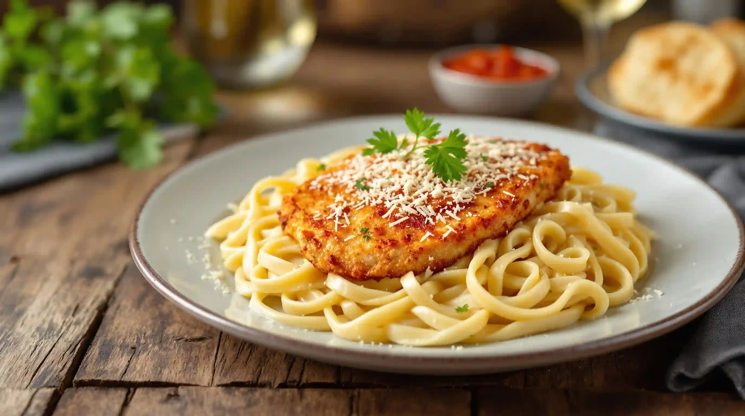 Chicken Parmesan Alfredo