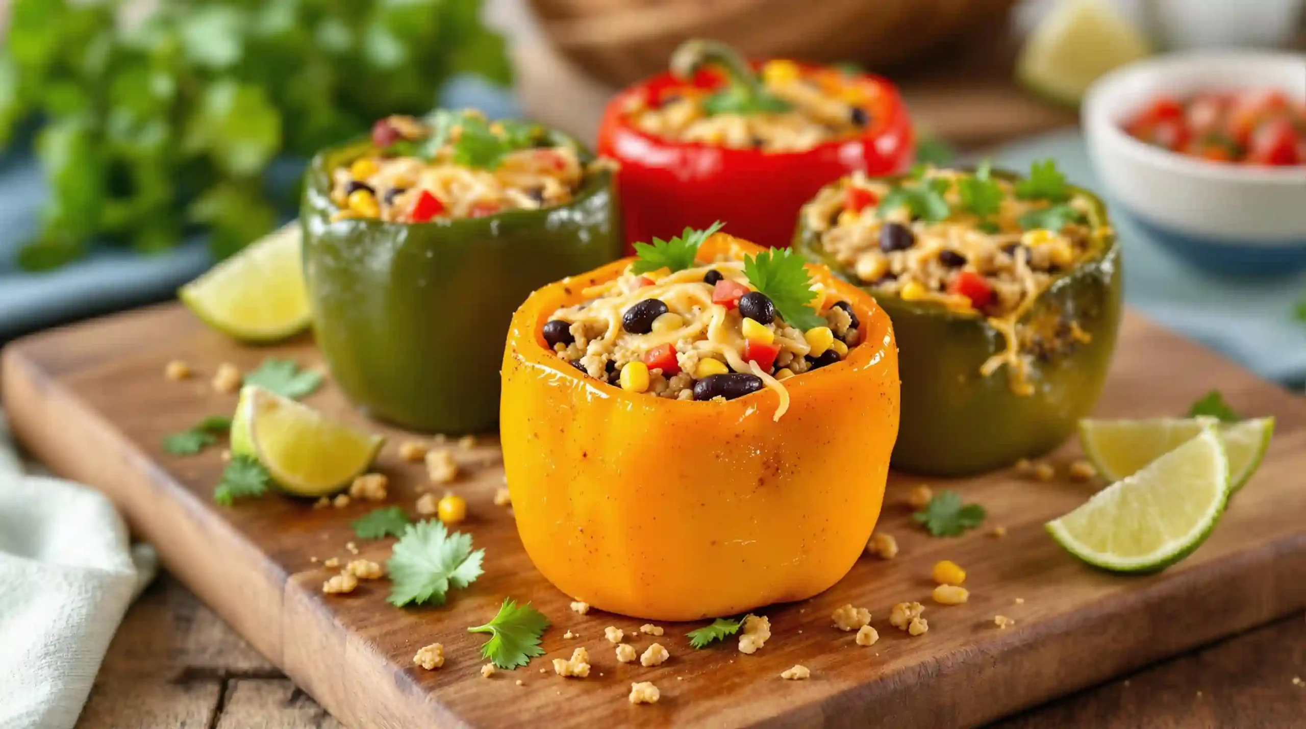 roasted stuffed bell peppers