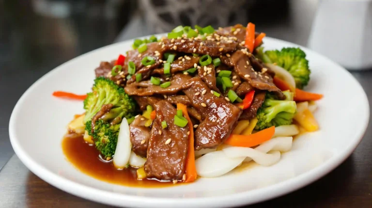 Delicious Beijing Beef Recipe: A Flavorful Journey to the Heart of Chinese Cuisine 9 Beijing beef recipe: A delicious plate of Beijing beef with colorful vegetables