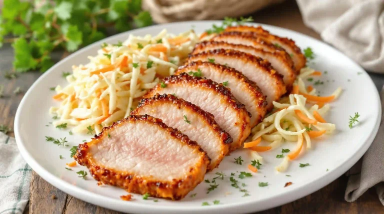 Ultimate Guide to Smoked Pork Belly: A Flavorful Delight 6 Plated smoked pork belly served with baked beans and cornbread, creating a delicious barbecue meal.
