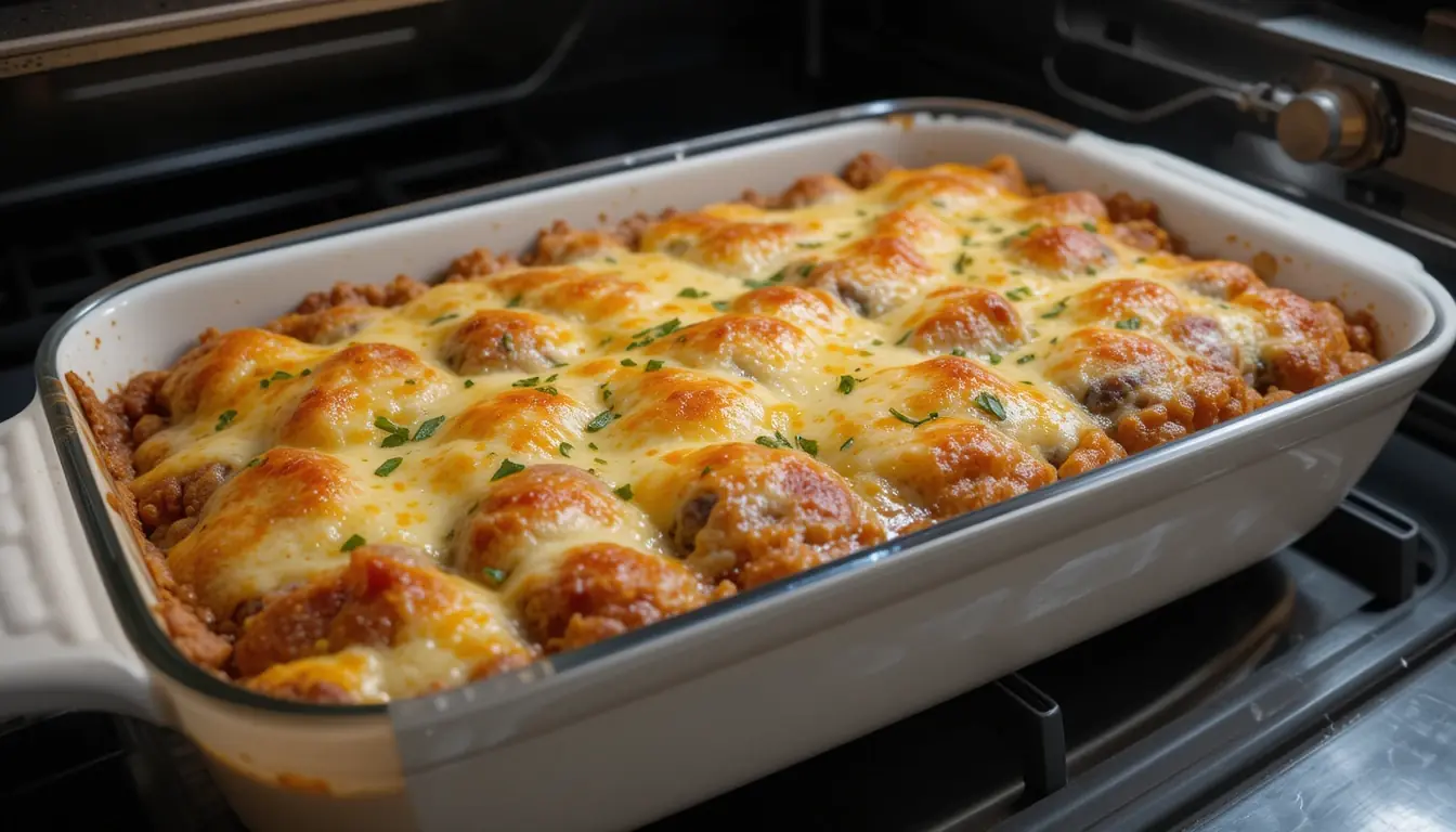 Italian Beef and Zucchini Bake: A Comforting Family Dinner Recipe 1 Italian Beef and Zucchini Bake with melted cheese and golden crust