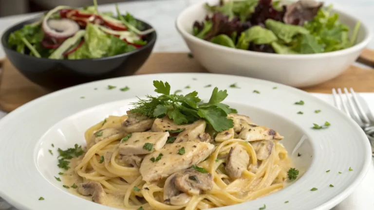 Delicious Turkey Tetrazzini Recipe: A Comforting Classic 10 turkey tetrazzini recipe: Delicious turkey tetrazzini served with fresh parsley and a side salad