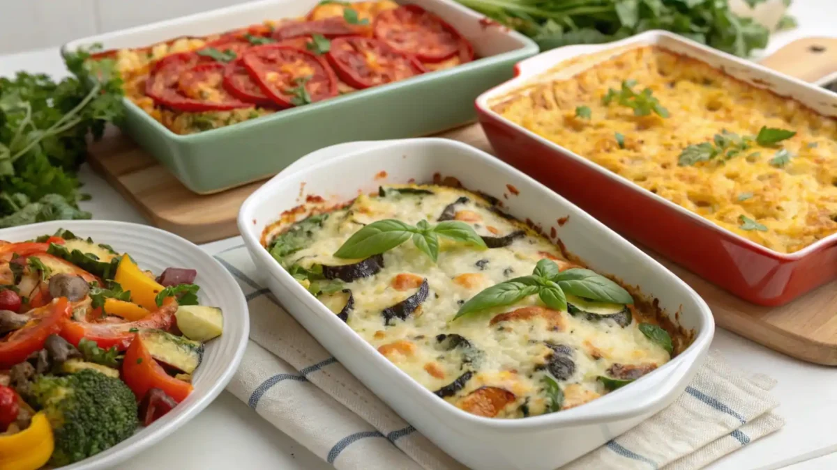 different-variations-of-vegetable-casserole--such- Different variations of vegetable casserole