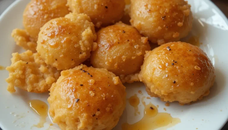 Mandazi with a drizzle of vanilla extract for a rich, creamy flavor