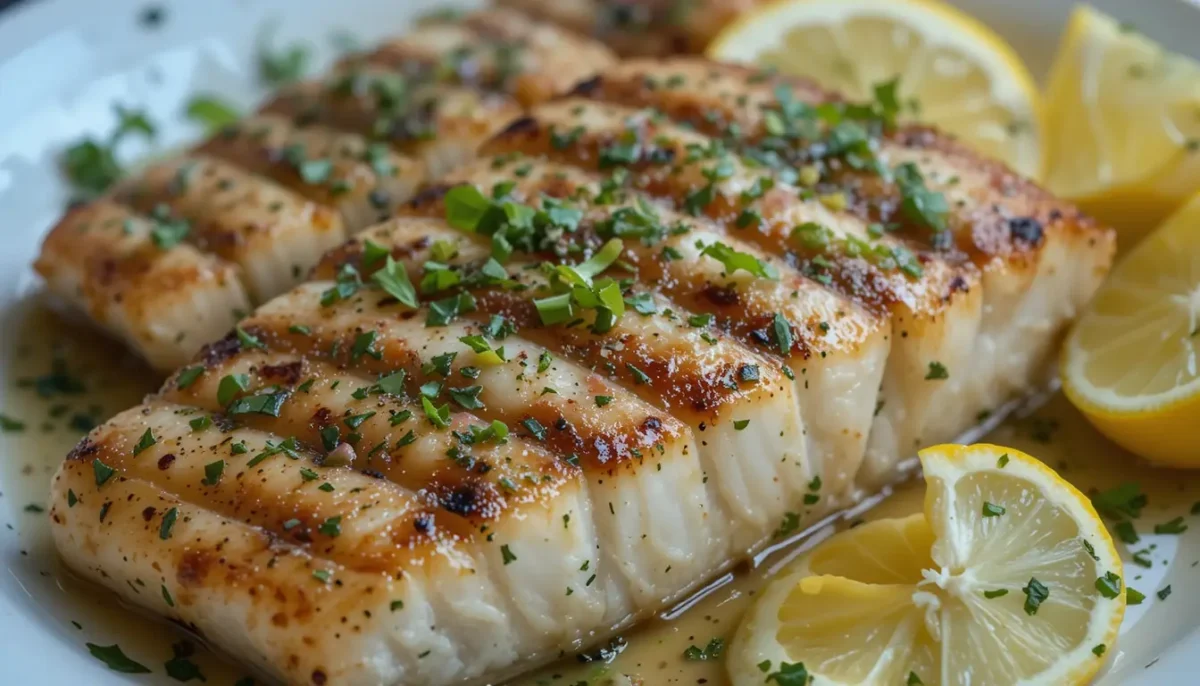 Grilled Mahi-Mahi served with lemon wedges and fresh herbs Grilled Mahi-Mahi served with lemon wedges and fresh herbs