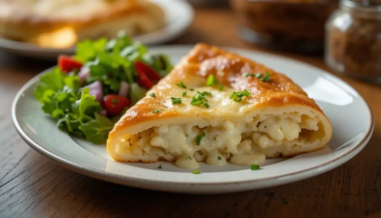 The Ultimate, Delicious Georgian Khachapuri with Cheese 7 Served Georgian Khachapuri with Cheese paired with a fresh salad